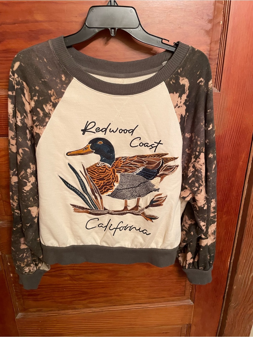 Anthropologie Redwood Coast California Duck Graphic Pullover - Black & Cream - Picture 3 of 7